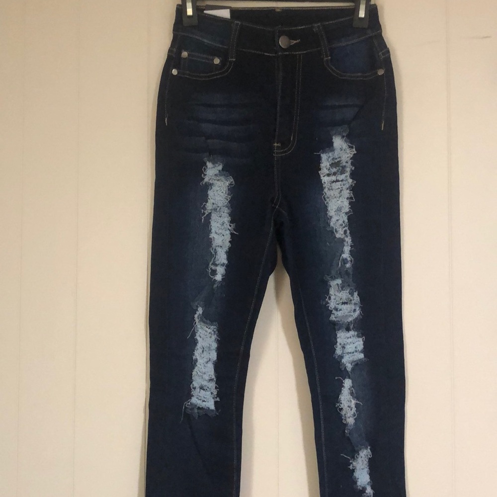 Brand New, Never Worn Fashion Nova Stretchy Ripped & Distressed Jeans - Jeggings